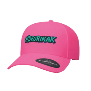 #DEURIKAK Black Cap – Teal & Purple Logo